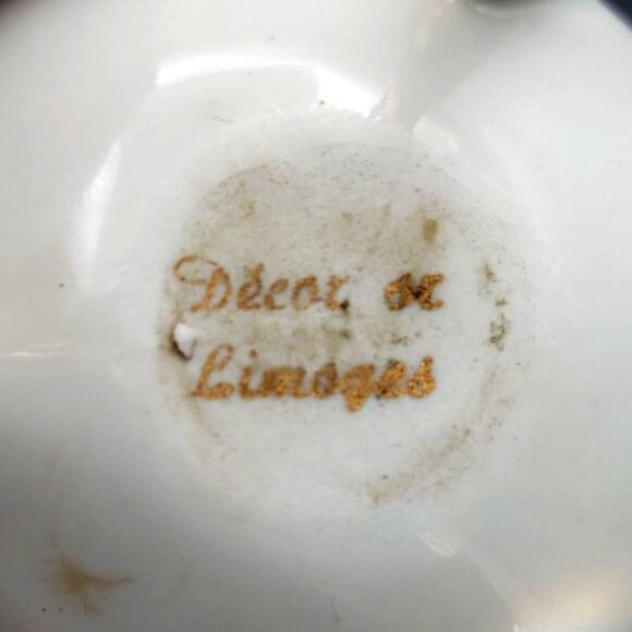 Limoges France 3-Legged Porcelain Trinket Dish Monaco Palais Du Prince w/ Lid - Picture 6 of 6